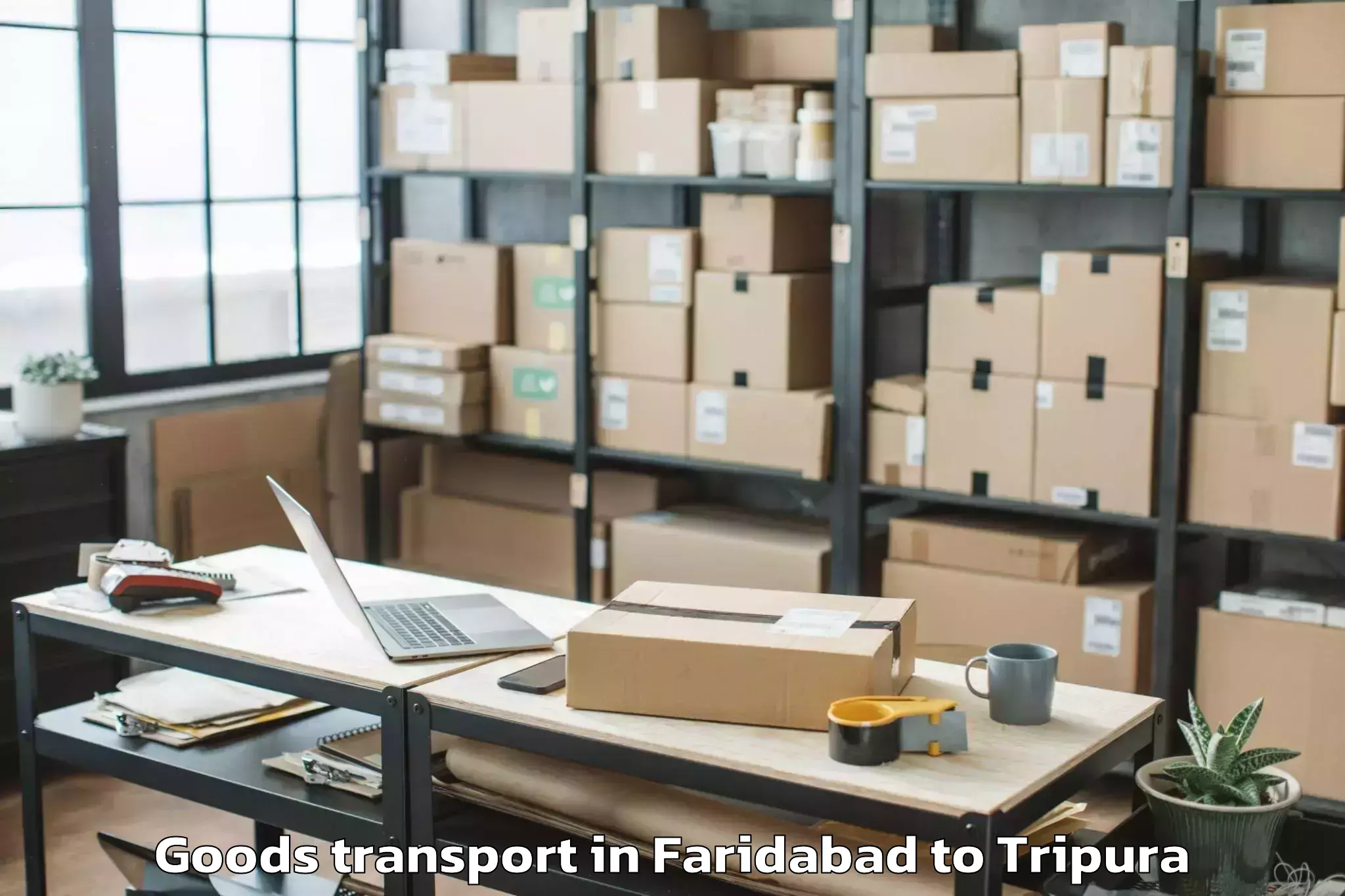 Leading Faridabad to Khowai Goods Transport Provider